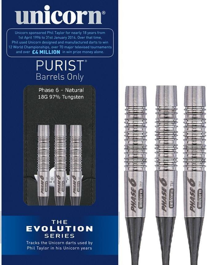 Unicorn Purist Evolution Phase 6 97% Soft Tip Darts