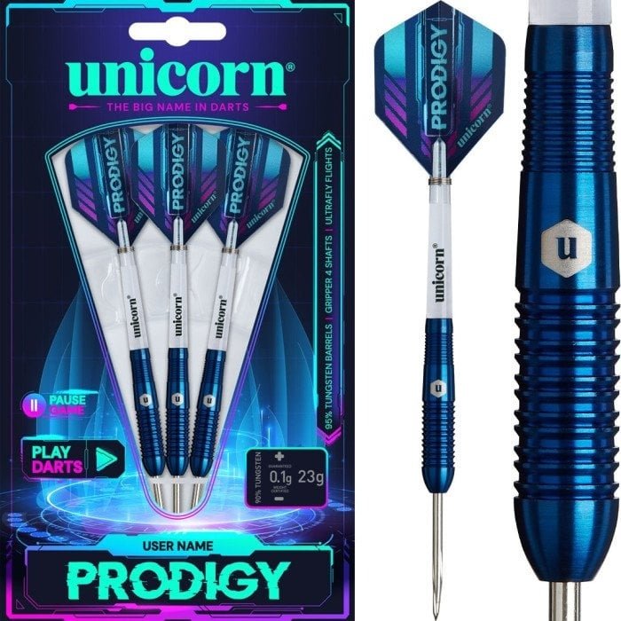 Dardos Unicorn Prodigy S2 95% Punta de Acero