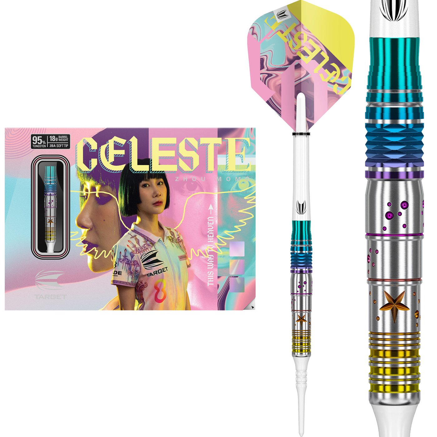 Target Japan Zhou Momo Celeste G1 95% Soft Tip Darts