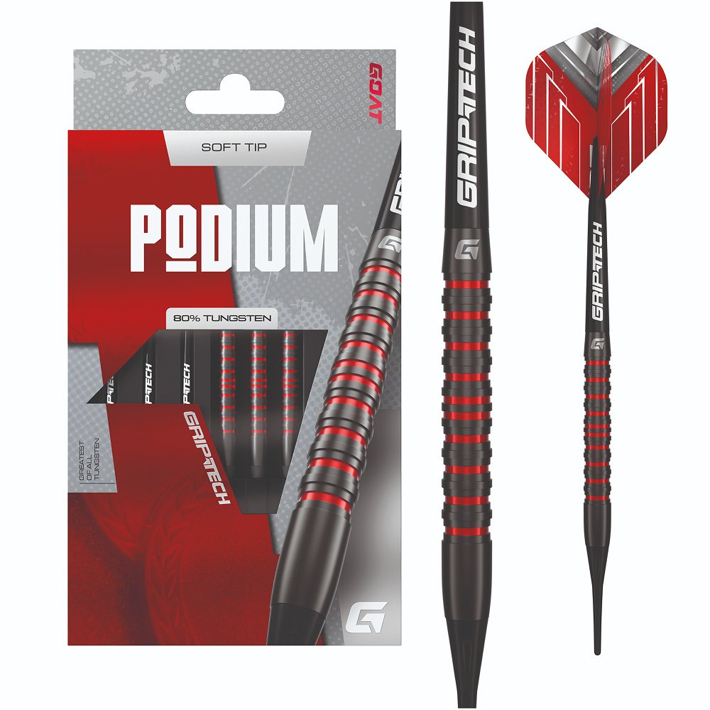GOAT Podium Black Red 80% - Soft Tip Darts