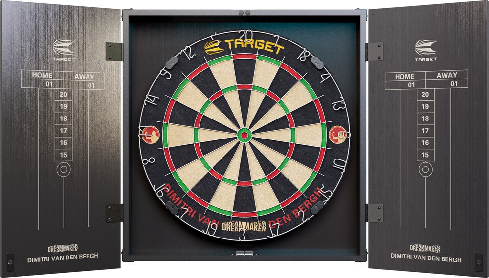 [Tweedekans] Target Dimitri van den Bergh Dartboard Cabinet Set - Dartbord Kast