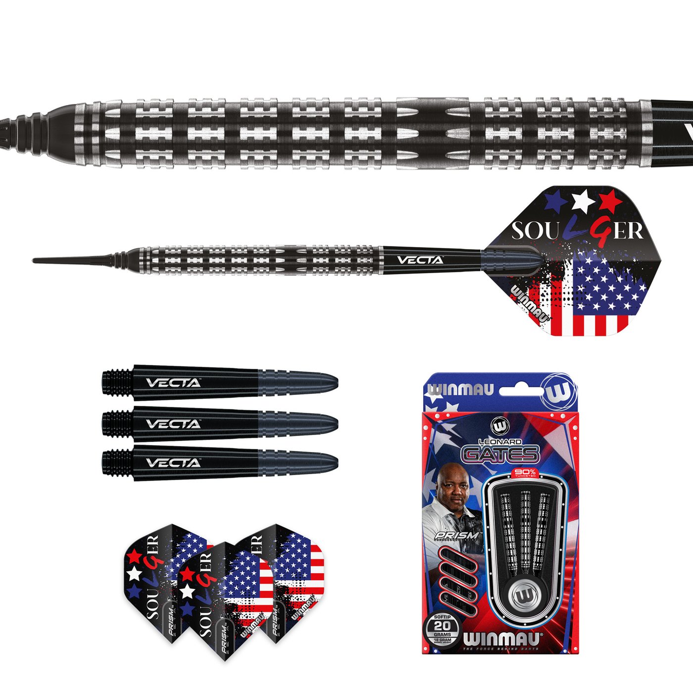 Winmau Leonard Gates 90% - Soft Tip Darts - Dartshopper.com