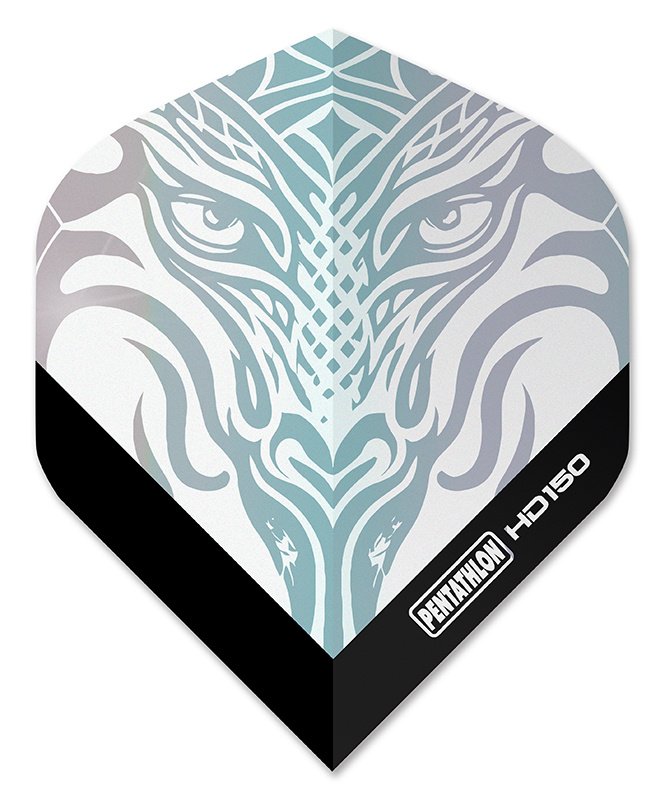 Pentathlon HD150 Metallic Dragon Clear Darts Flights