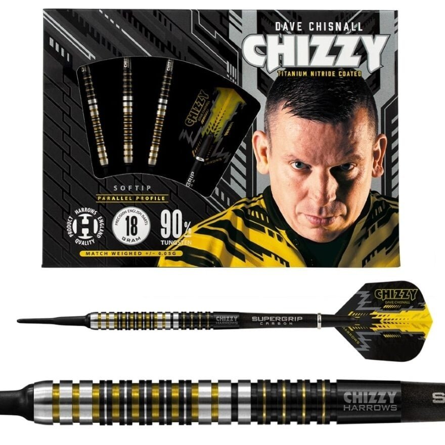 [Tweedekans] Harrows Dave Chisnall 90% - Soft Tip Darts-22gram