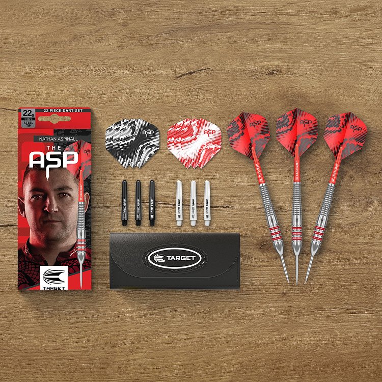 Target Nathan Aspinall Brass Set 22 Pieces - Steel Tip Darts