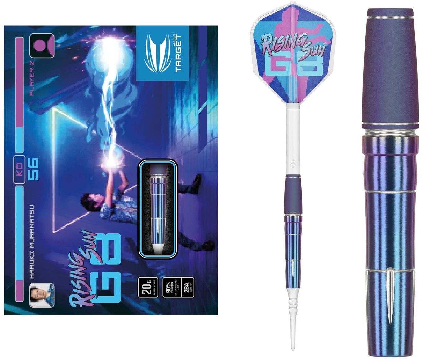 Target Japan Haruki Muramatsu Rising Sun G8 Flight 90% Soft Tip Darts
