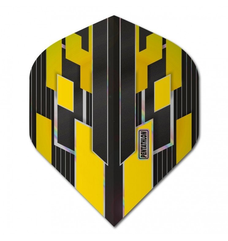 Pentathlon Gilded Yellow Darts Flights