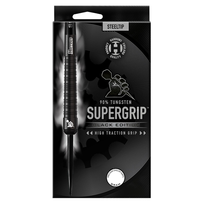 Dardos Harrows Supergrip Black 90% Punta de Acero