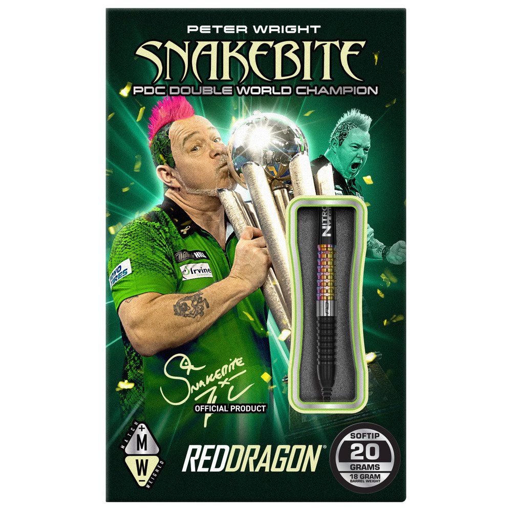 Red Dragon Peter Wright Corra 90% Soft Tip Darts