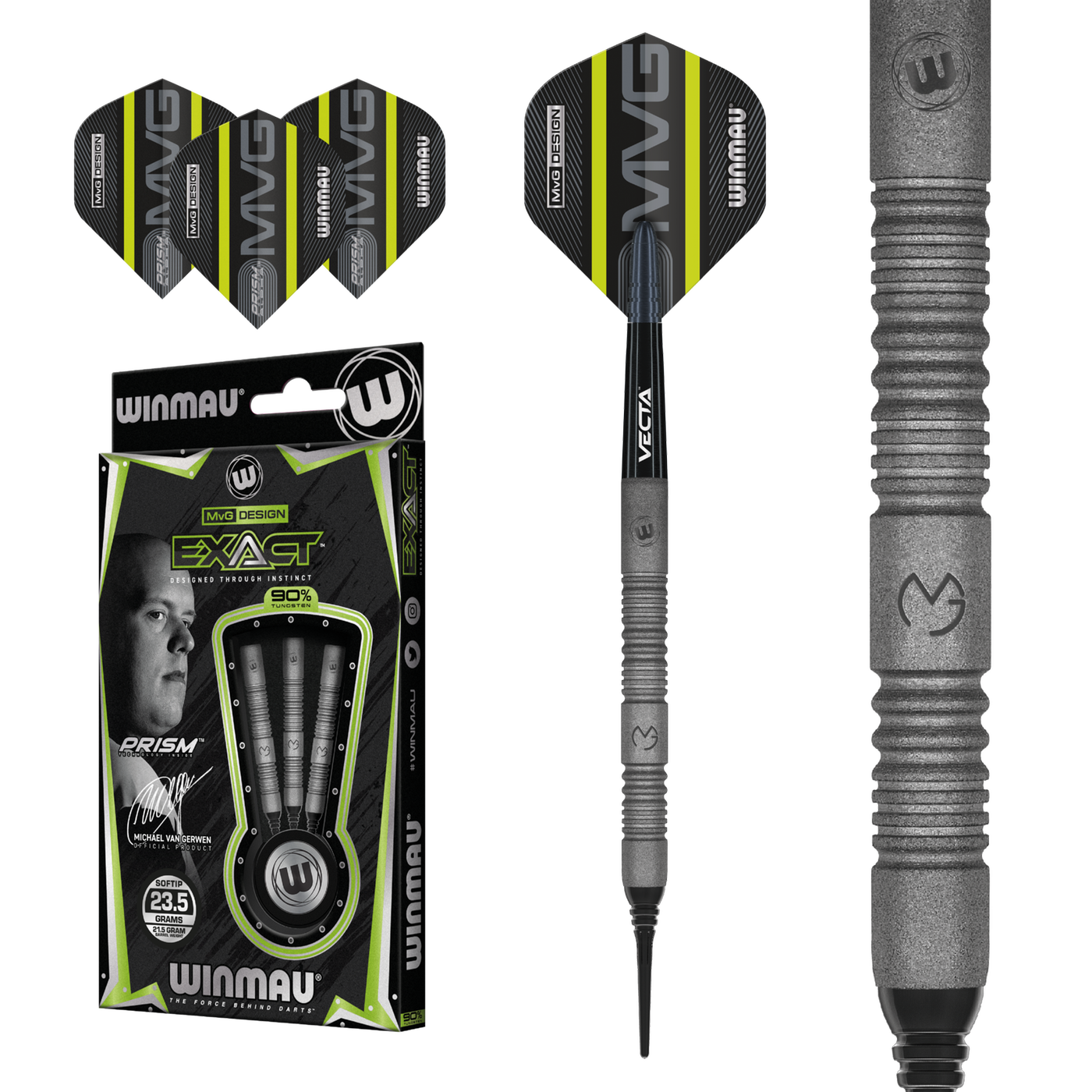 [Tweedekans] Winmau Michael van Gerwen Exact 90% Soft Tip Darts - 20gram
