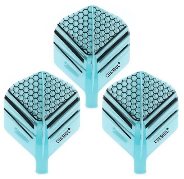 Cuesoul - Tero Flight System AK4 Honnycombs Pattern - Blue Standard Darts Flights