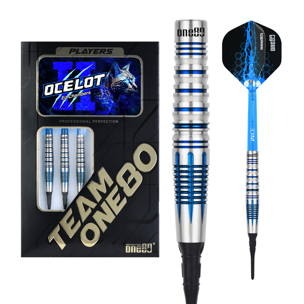 ONE80 Ed Chambers V2 Blue 90% - Soft Tip Darts - Dartshopper.com
