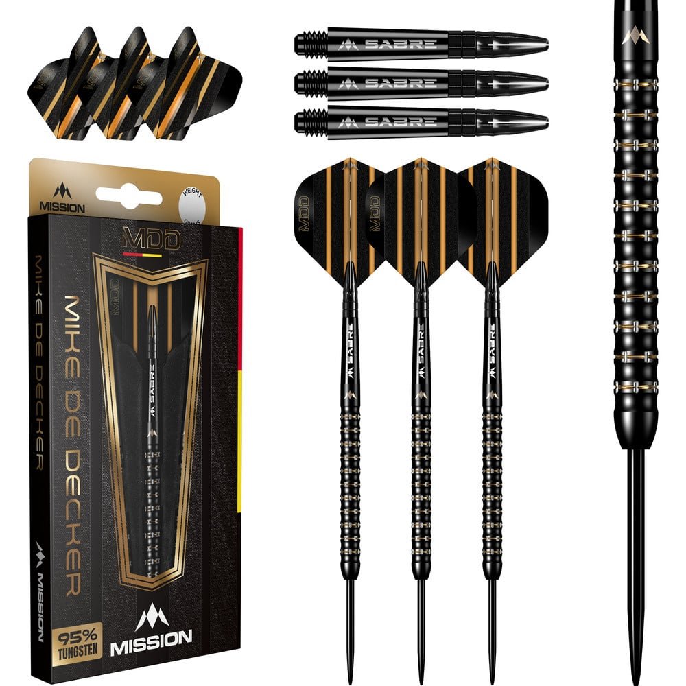 Mission Mike de Decker Black Gold PVD 95% - Steel Tip Darts