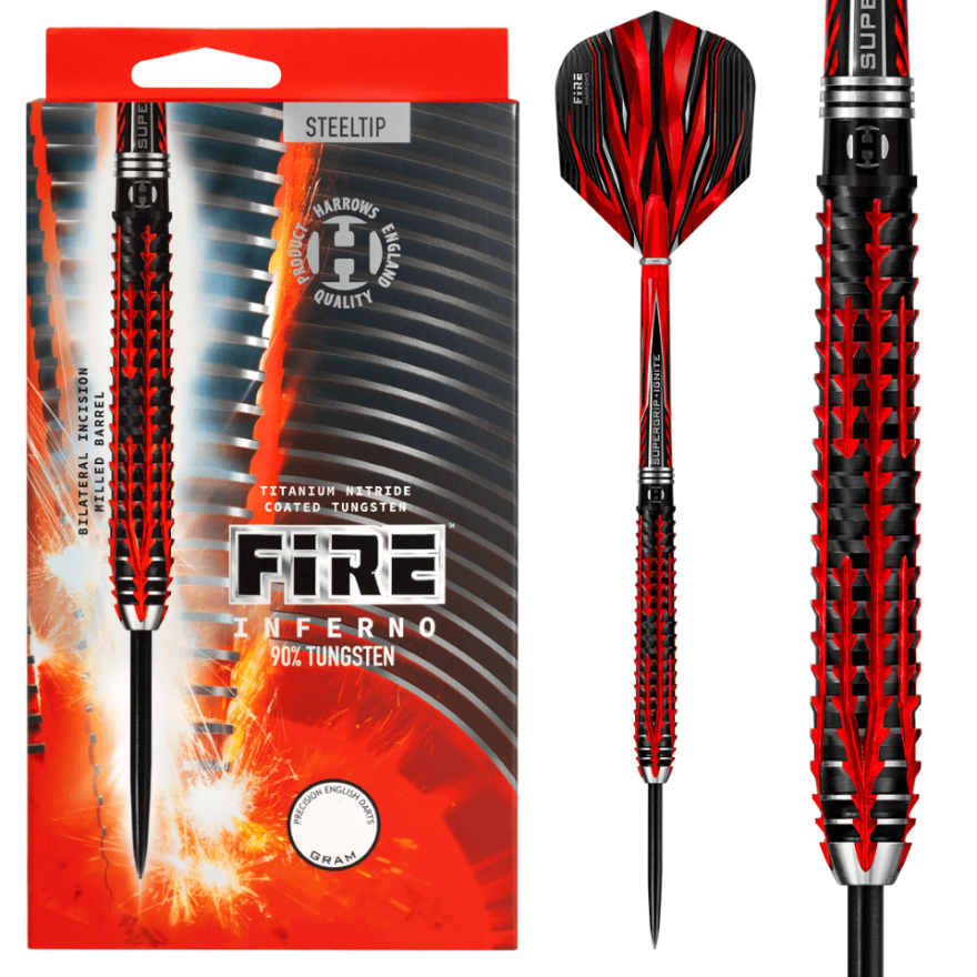 Harrows Fire Inferno 90% - Steel Tip Darts