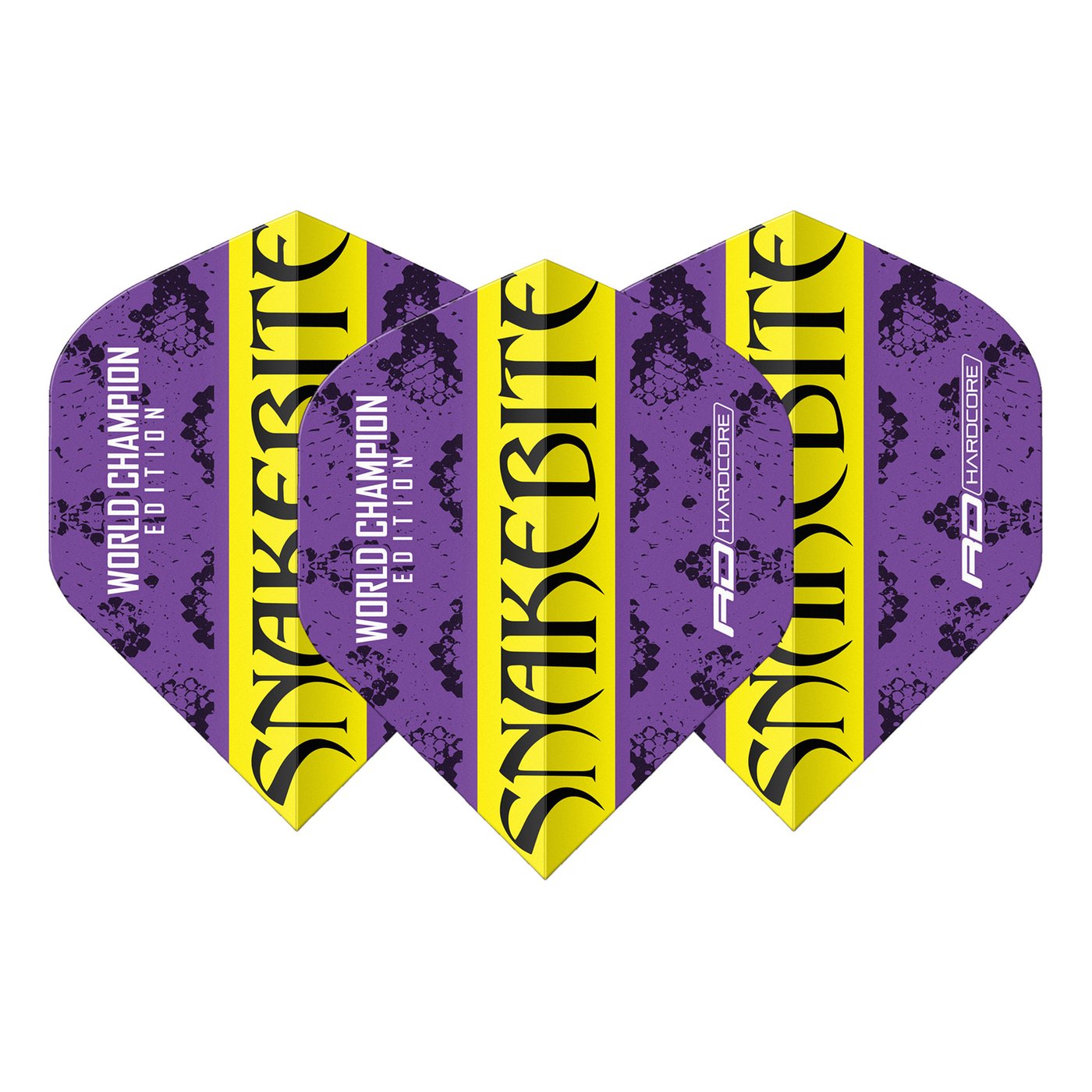 Red Dragon Peter Wright Hardcore Yellow Purple Darts Flights