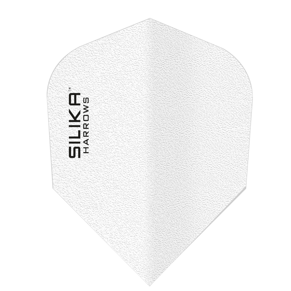 Harrows Silika Solid White NO6 Tough Crystalline Coated Darts Flights