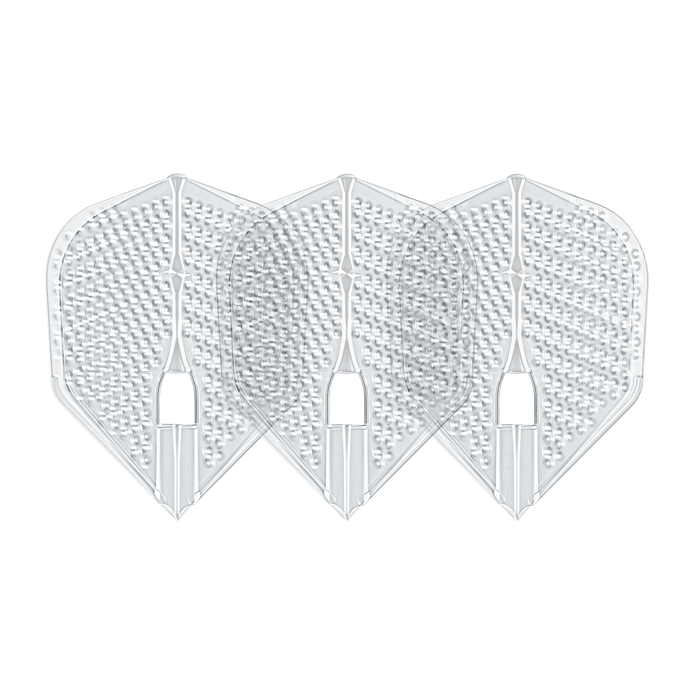 L-Style Champagne L3 Shape Dimple Clear Darts Flights