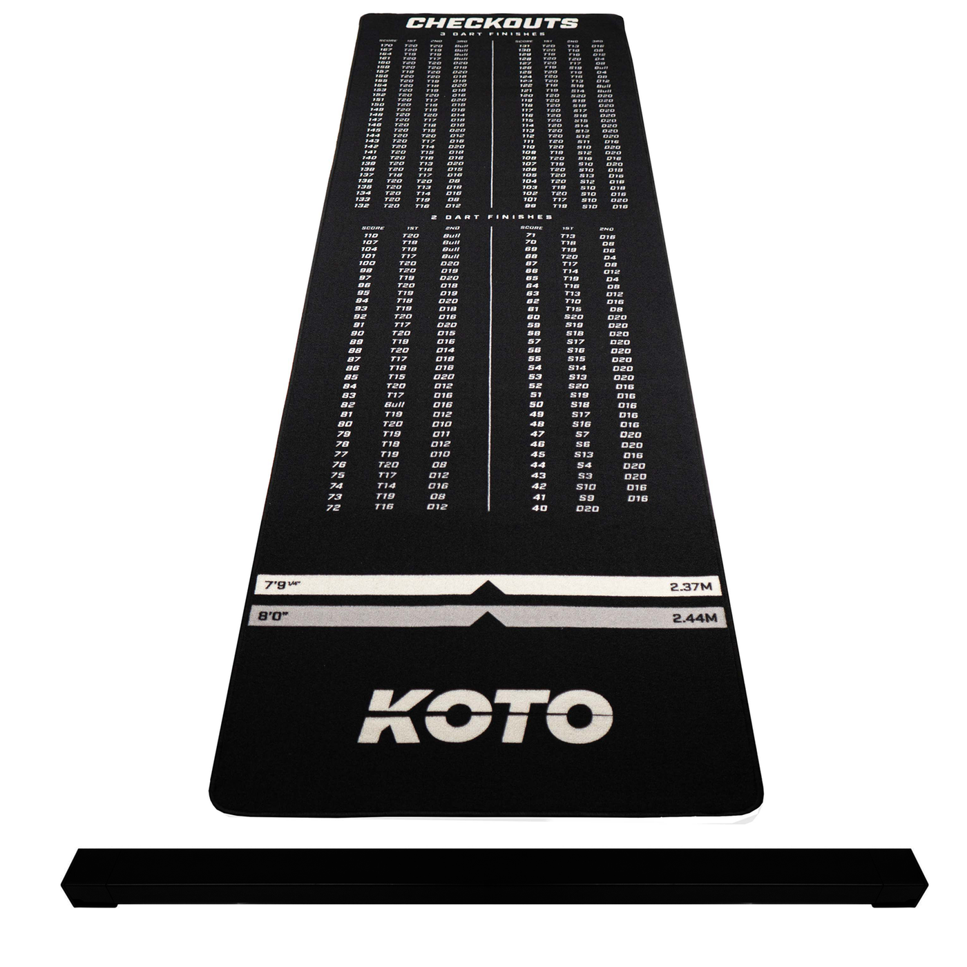 [Tweedekans] KOTO Oche Carpet Checkout Dartmat 285 x 80 cm