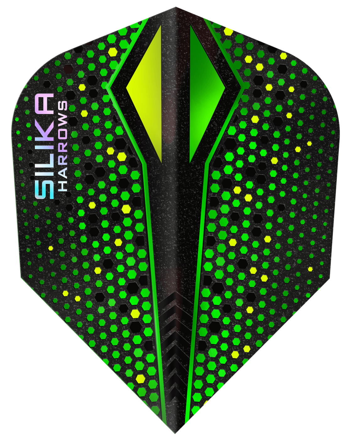 Harrows Silika X Colour Shift Green NO6 Tough Crystalline Coated Darts Flights