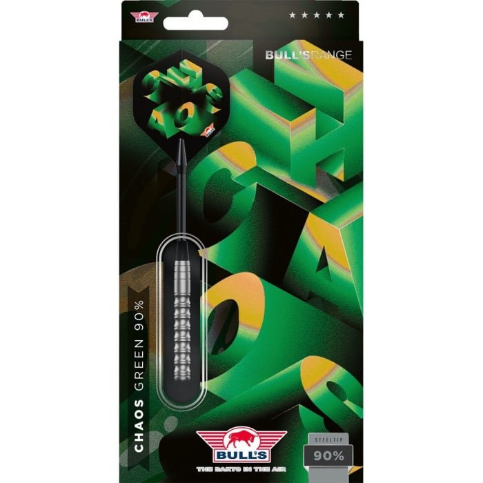 Bull's Chaos Green 90% - Steel Tip Darts - Dartshopper.com