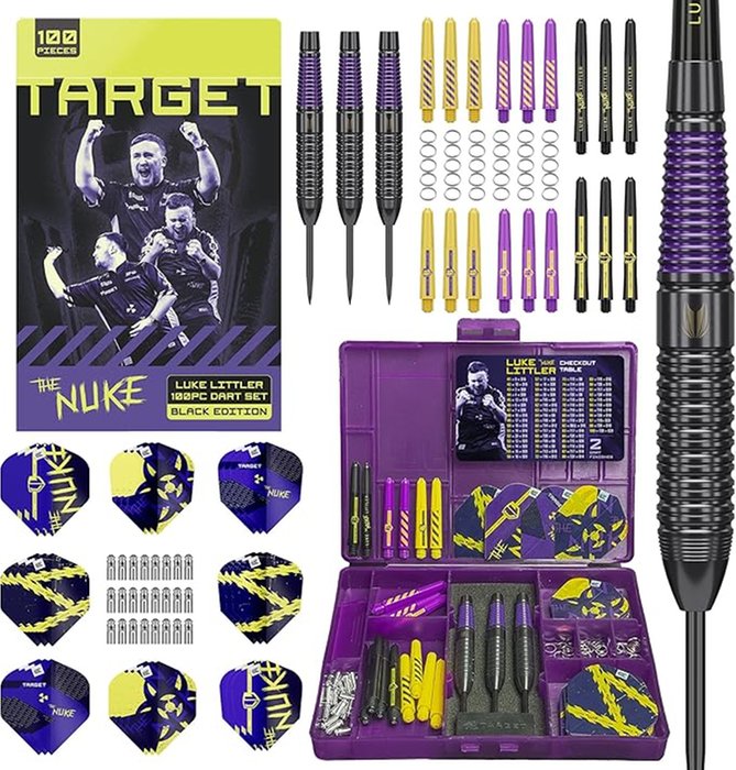 Target Luke Littler Brass Set 100 Pieces - Steel Tip Darts