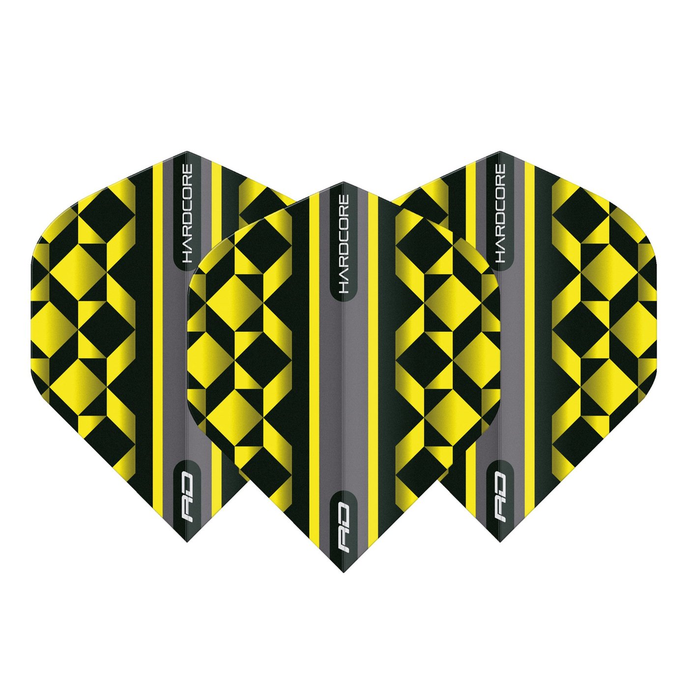 Red Dragon Hardcore Radical Yellow & Black Geometric - Dart Flights