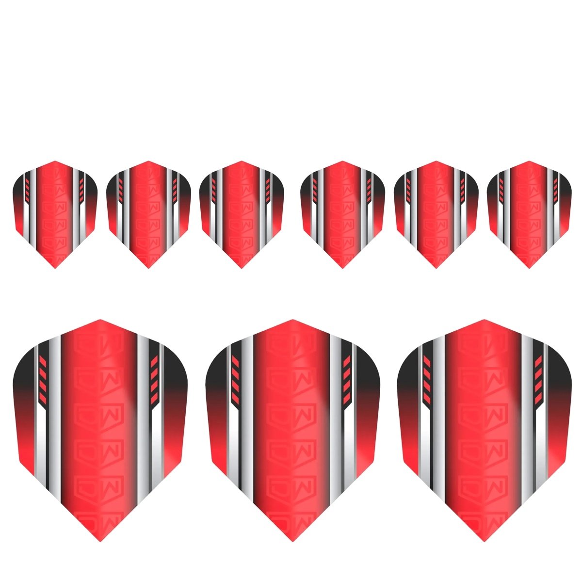 DW Red 3 Set NO6 Darts Flights