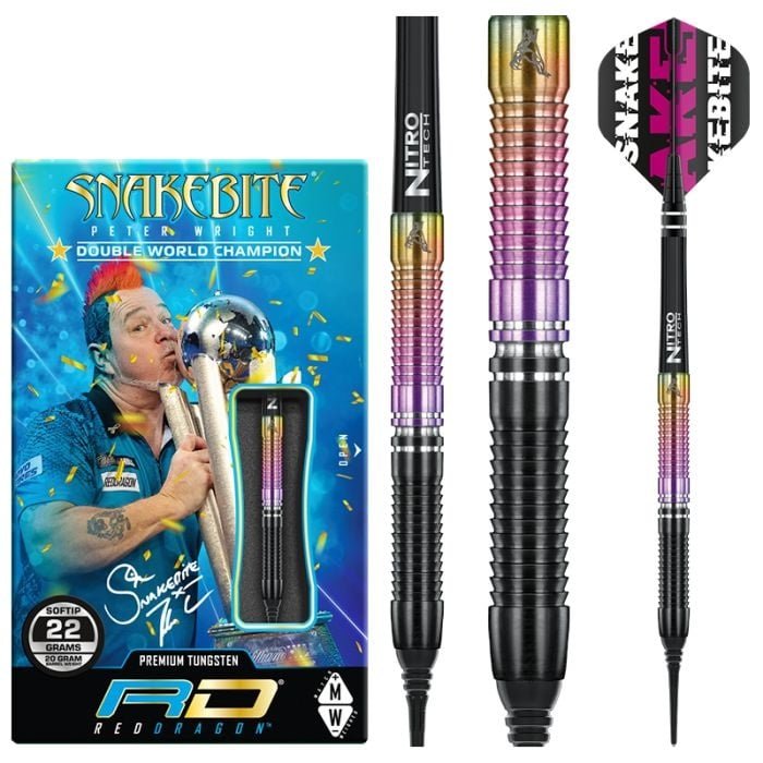 Red Dragon Peter Wright Snakebite World Champion 2020 Edition Soft Tip Darts