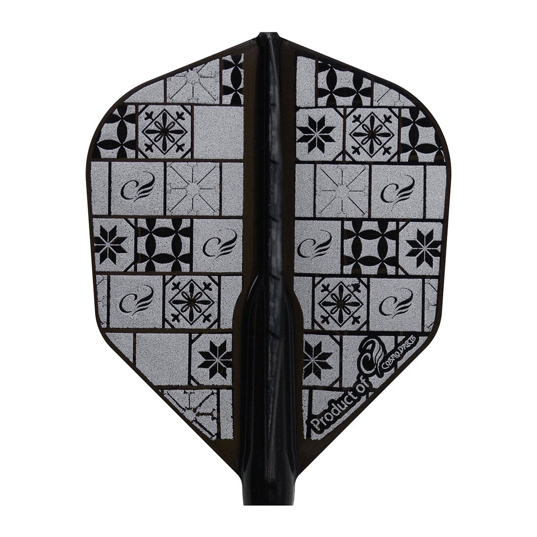 Cosmo Darts Fit Flight Air Tile Dark Black Shape Darts Flights