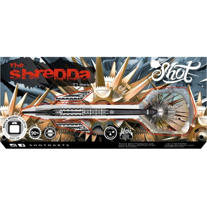 Shot Gnarly Shredda 90% Soft Tip Darts