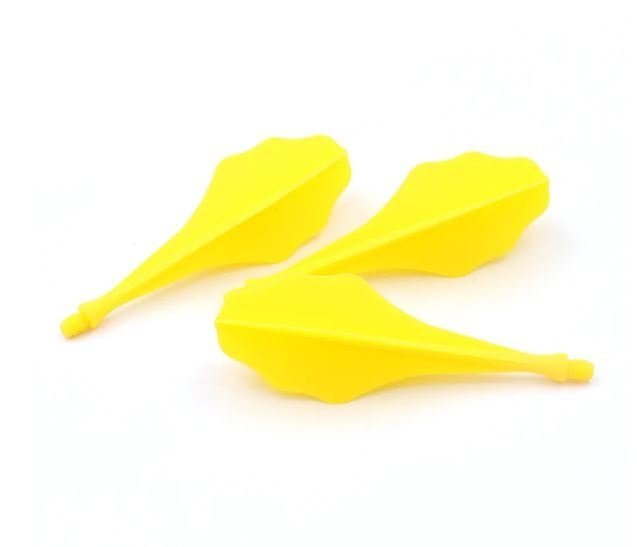 Cuesoul - TRAJ AK8 Flight Integrated Dart Flights - Cloud Shape - Yellow Darts Flights