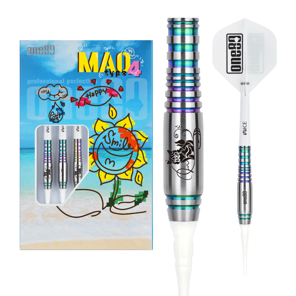 ONE80 Mao Shimamura 4 Rainbow 90% Soft Tip Darts