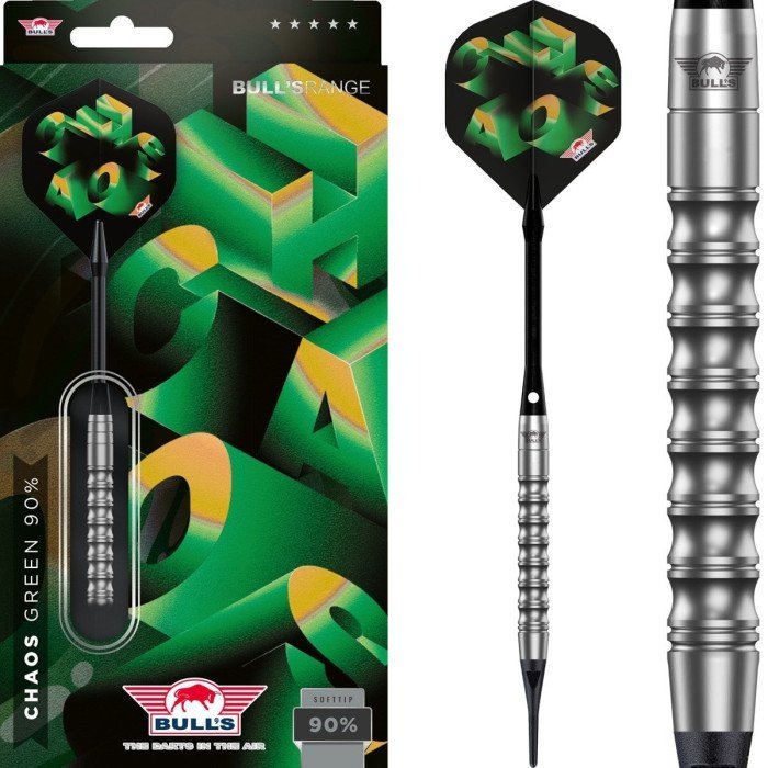 Bull's Chaos Green 90% Soft Tip Darts