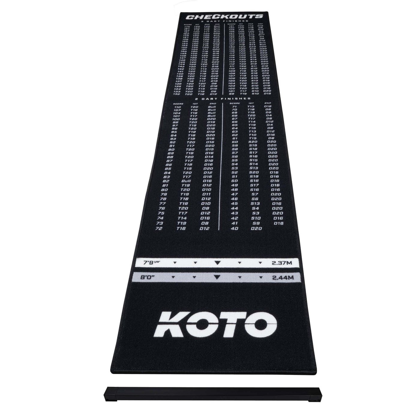 [Tweedekans]KOTO Carpet Checkout Dartmat 285 x 60cm + oche
