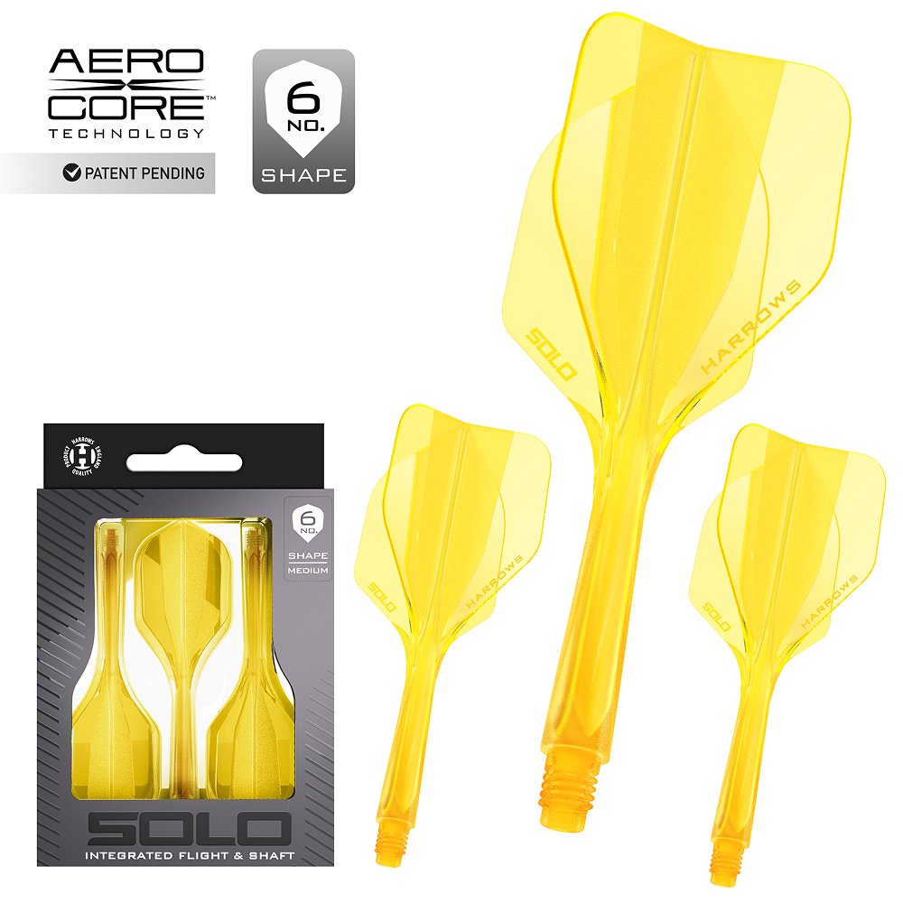 Harrows Solo Yellow NO6 - Dart Flights