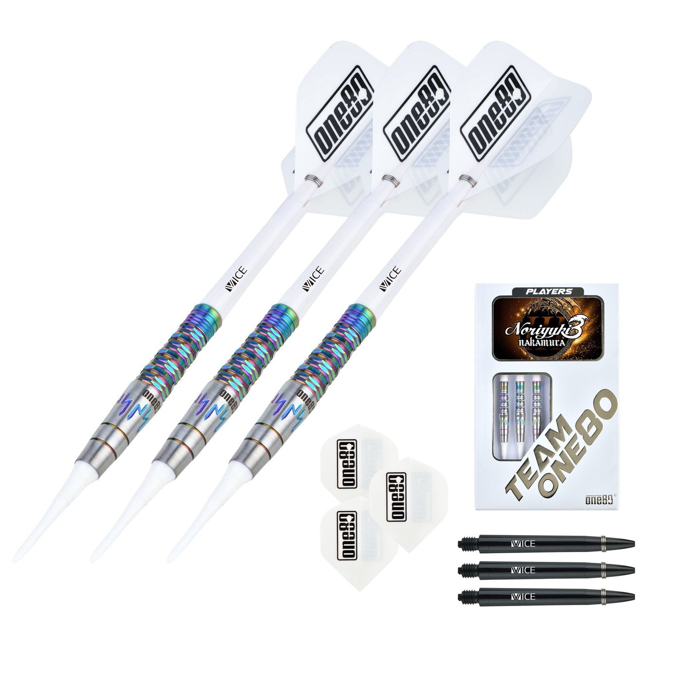 ONE80 Noriyuki Nakamura Signature V3 90% Soft Tip Darts