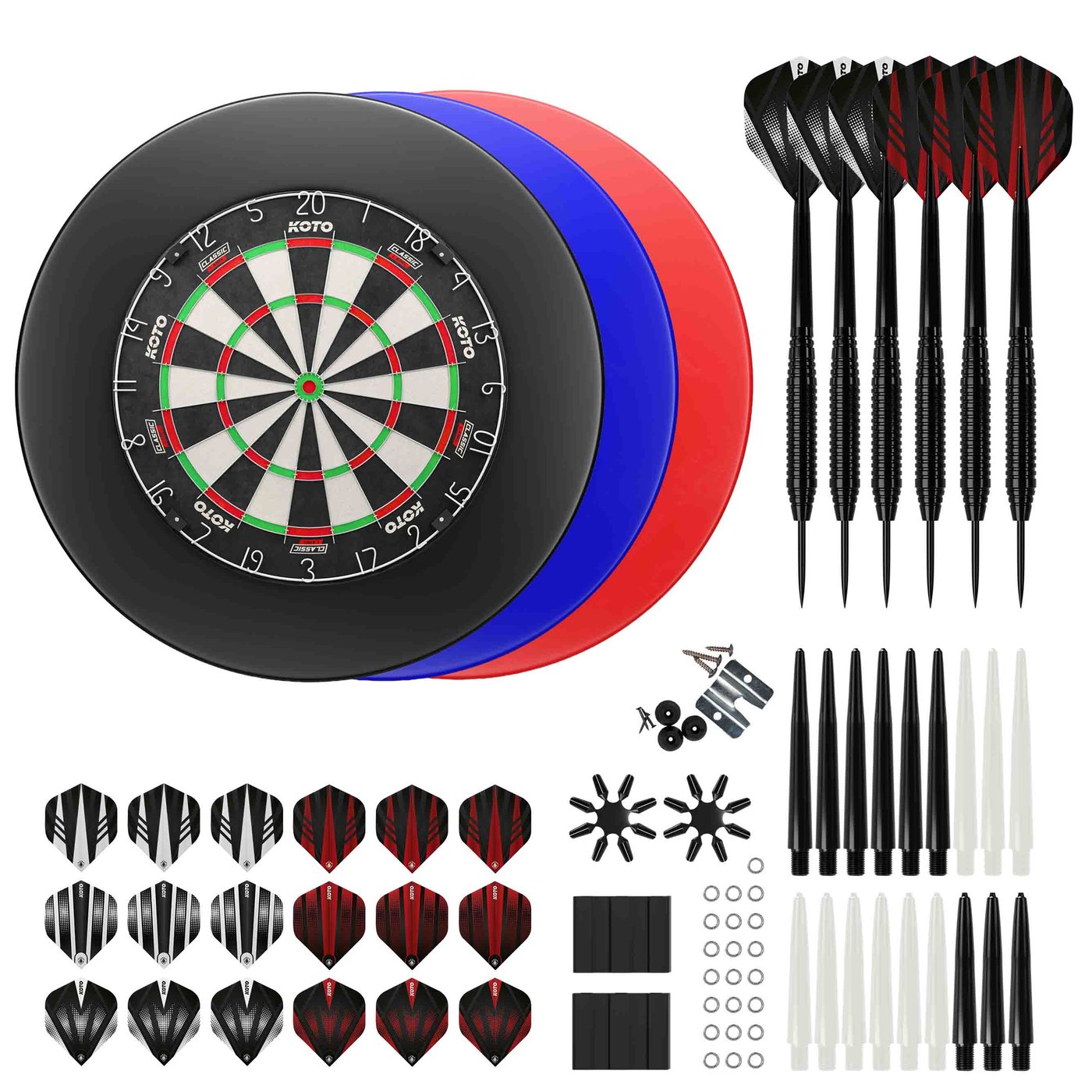KOTO King Classic 360 Edition + Surround + KOTO Accessory Kit Steeltip 90 Pieces - Dartset
