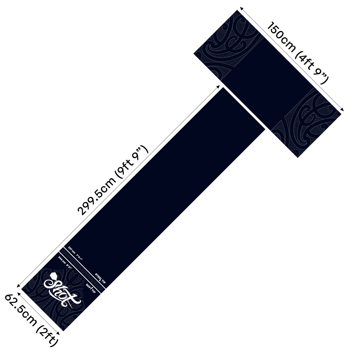 Shot T-Mat Floor Protection 300x60 cm Dart Mat - Dartshopper.com