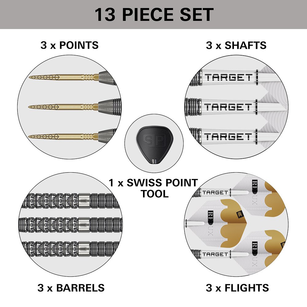 Target Redux 01 Swiss Point 90% - Steel Tip Darts - Dartshopper.com