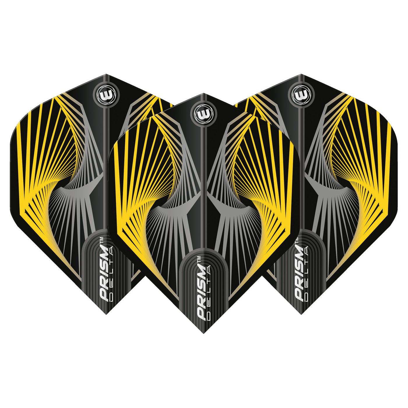 Winmau Prism Delta Wave Yellow & Grey Darts Flights