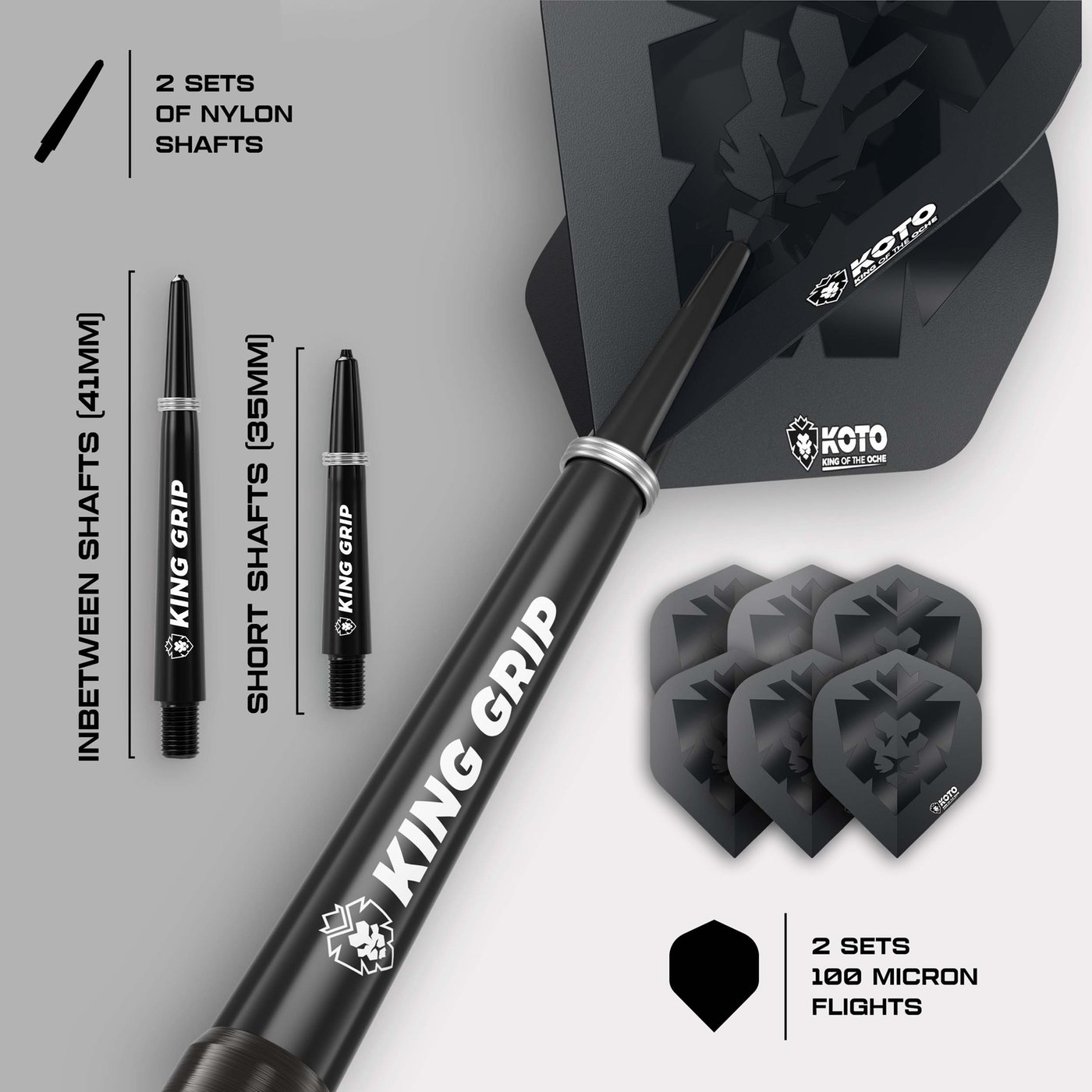 KOTO Sting Black Torpedo 90% - Steel Tip Darts - Dartshopper.com