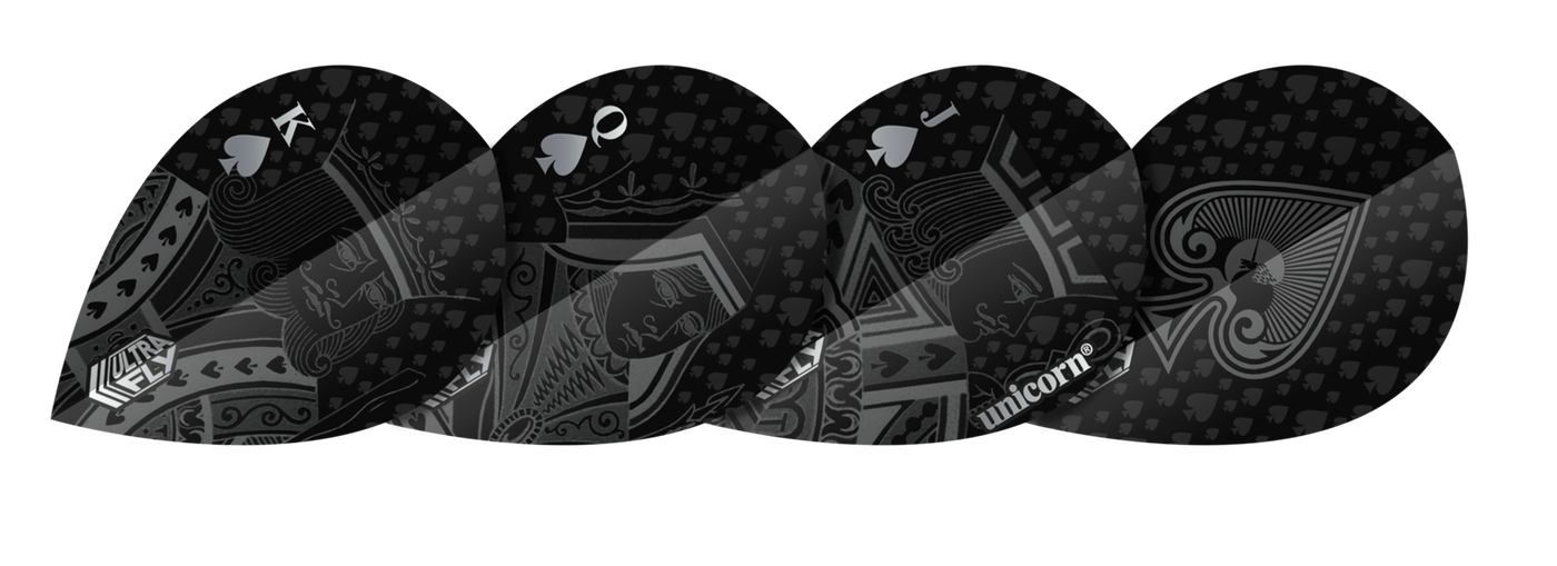 Unicorn Ultrafly Royal Flush Black XTRA Darts Flights