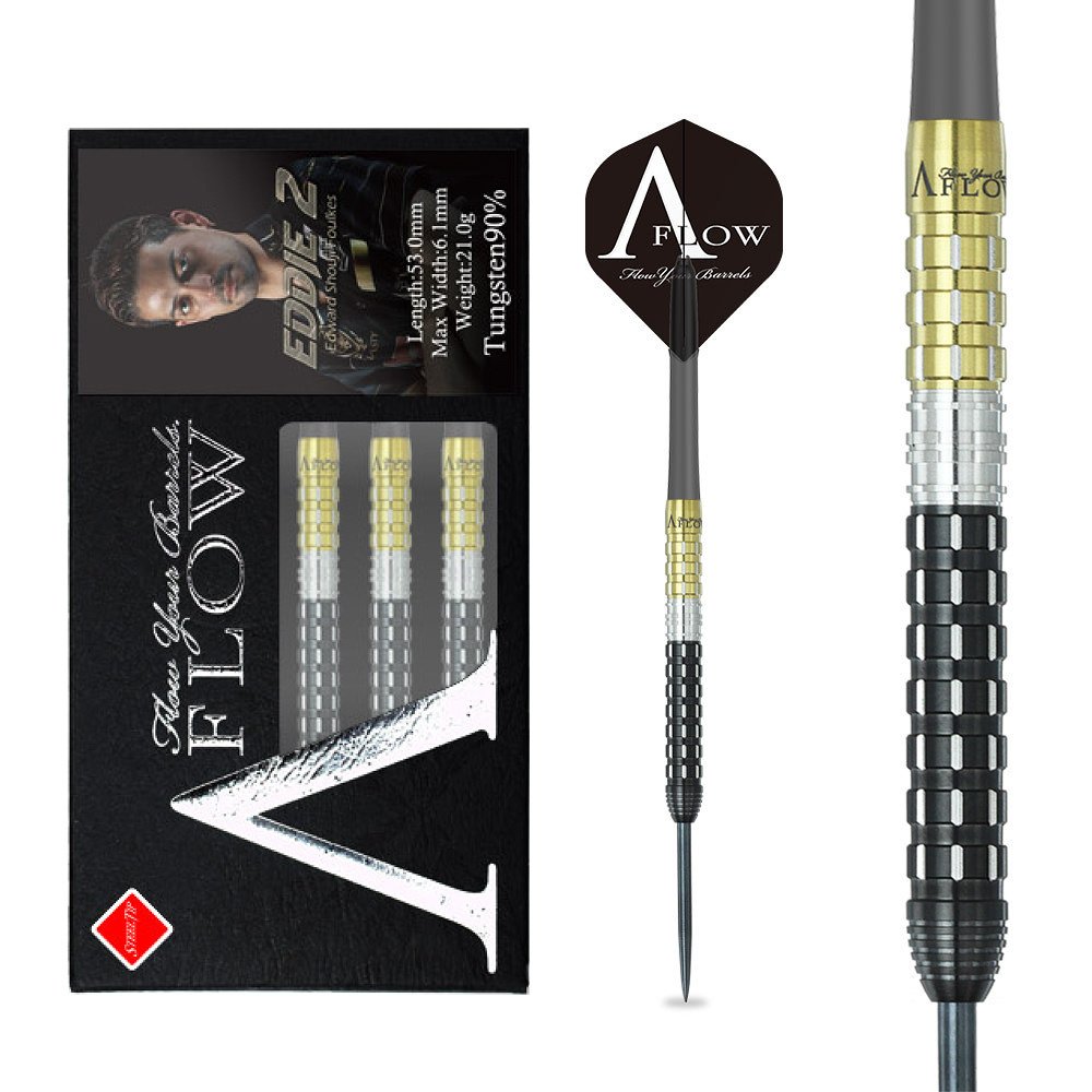 Dynasty A-Flow  Edward Foulkes Eddie 2 Gold Black 90% - Steel Tip Darts