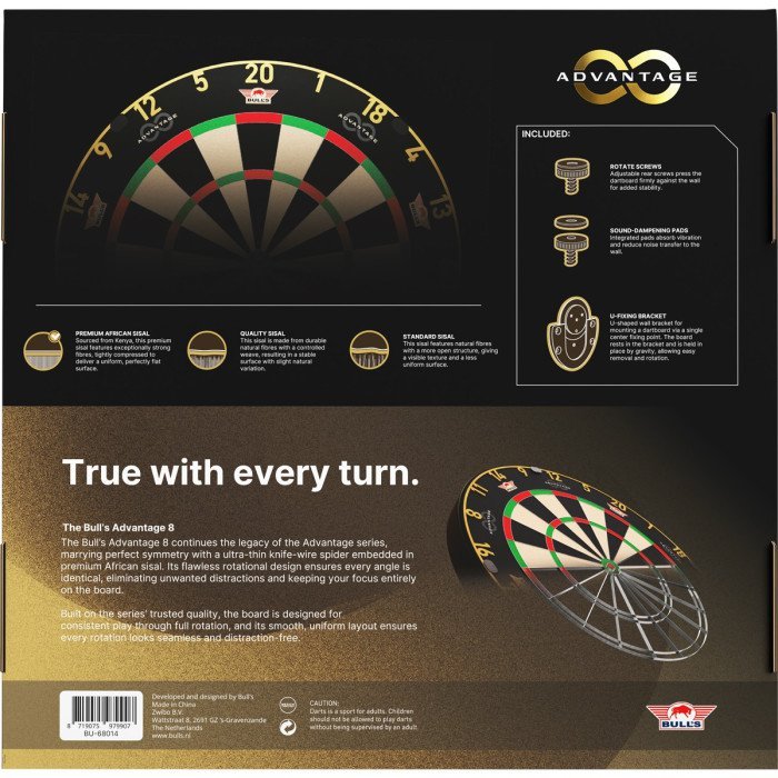 Bull's Advantage 8 - Professional Dartboard - Dartshopper.com