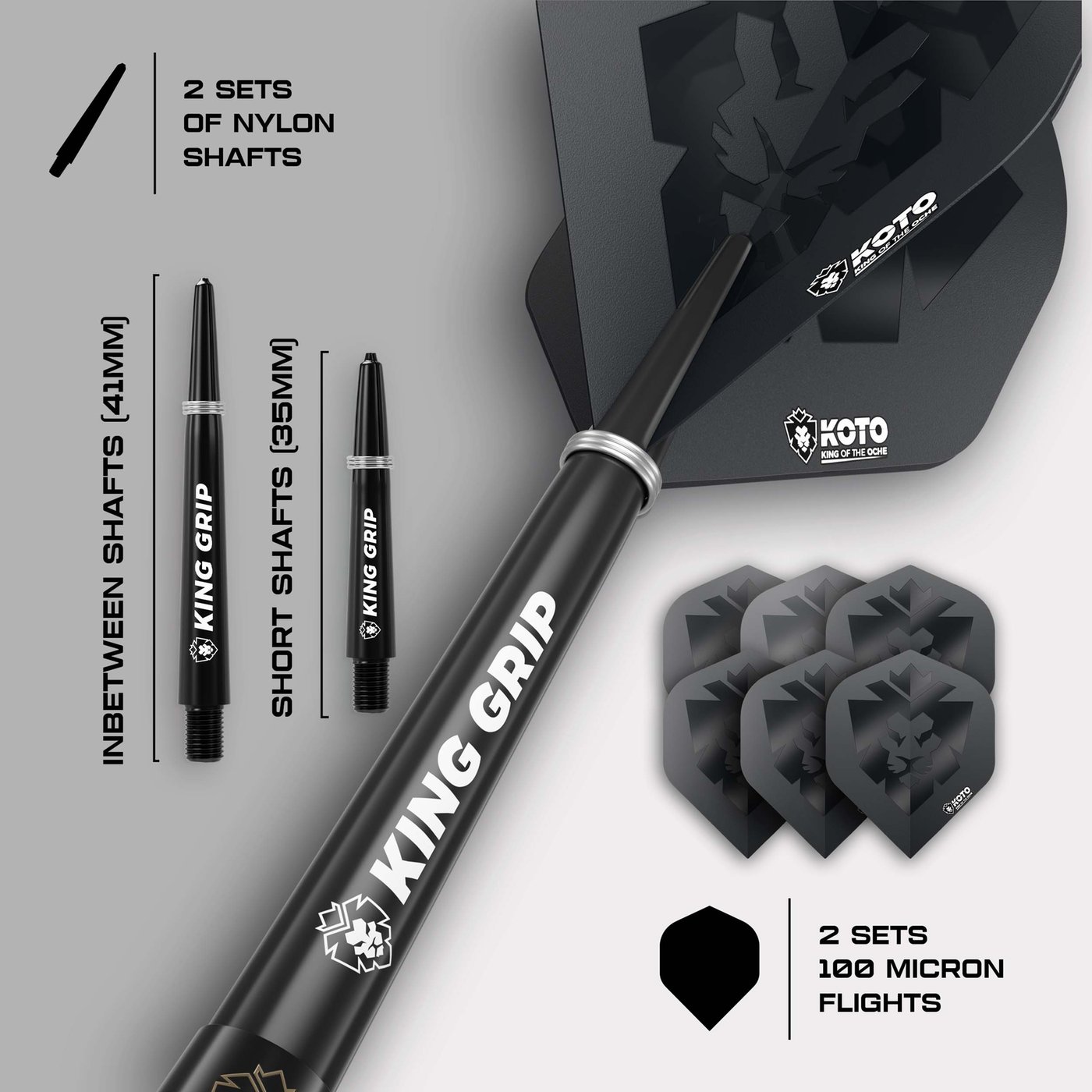 KOTO Zoom Black Electro 90% - Steel Tip Darts - Dartshopper.com