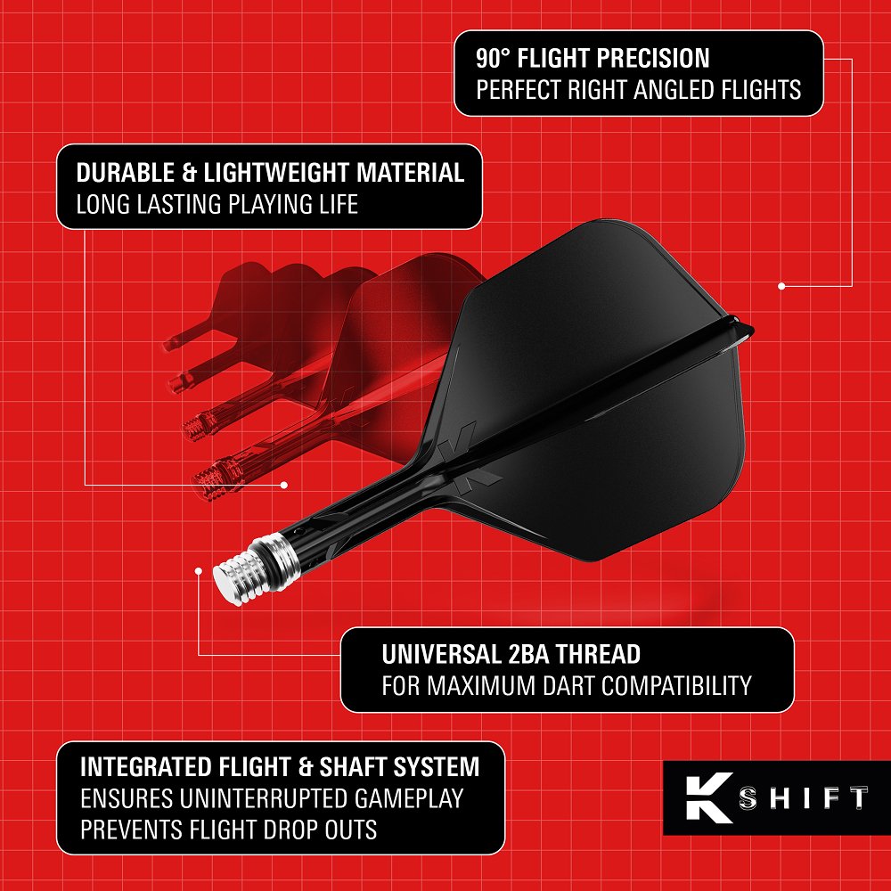 Target K-Shift Black NO6 - Dart Flights - Dartshopper.com