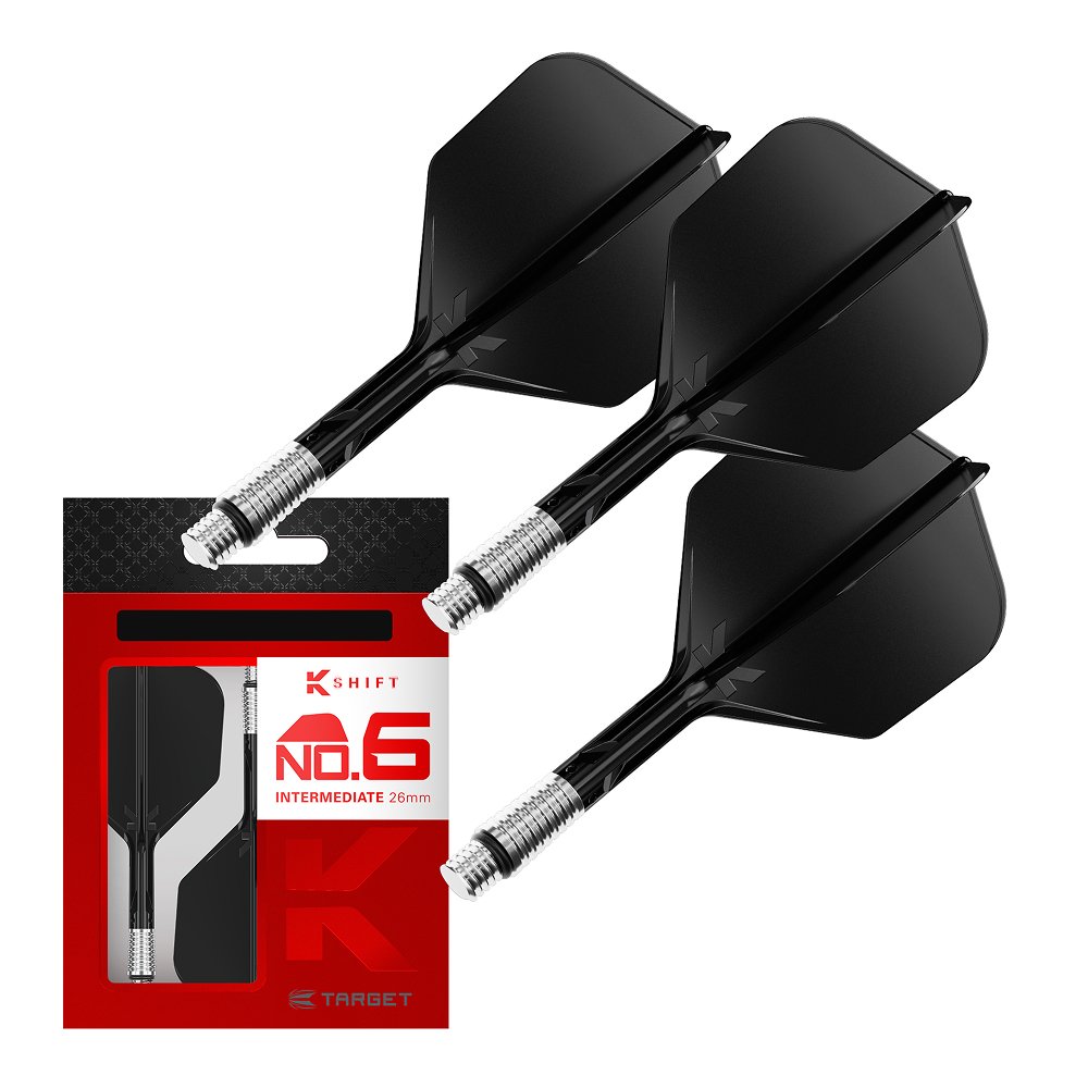 ダッフィ様⑥ Target K-Shift Black NO6 Dart Flights - Durable & Lightweight