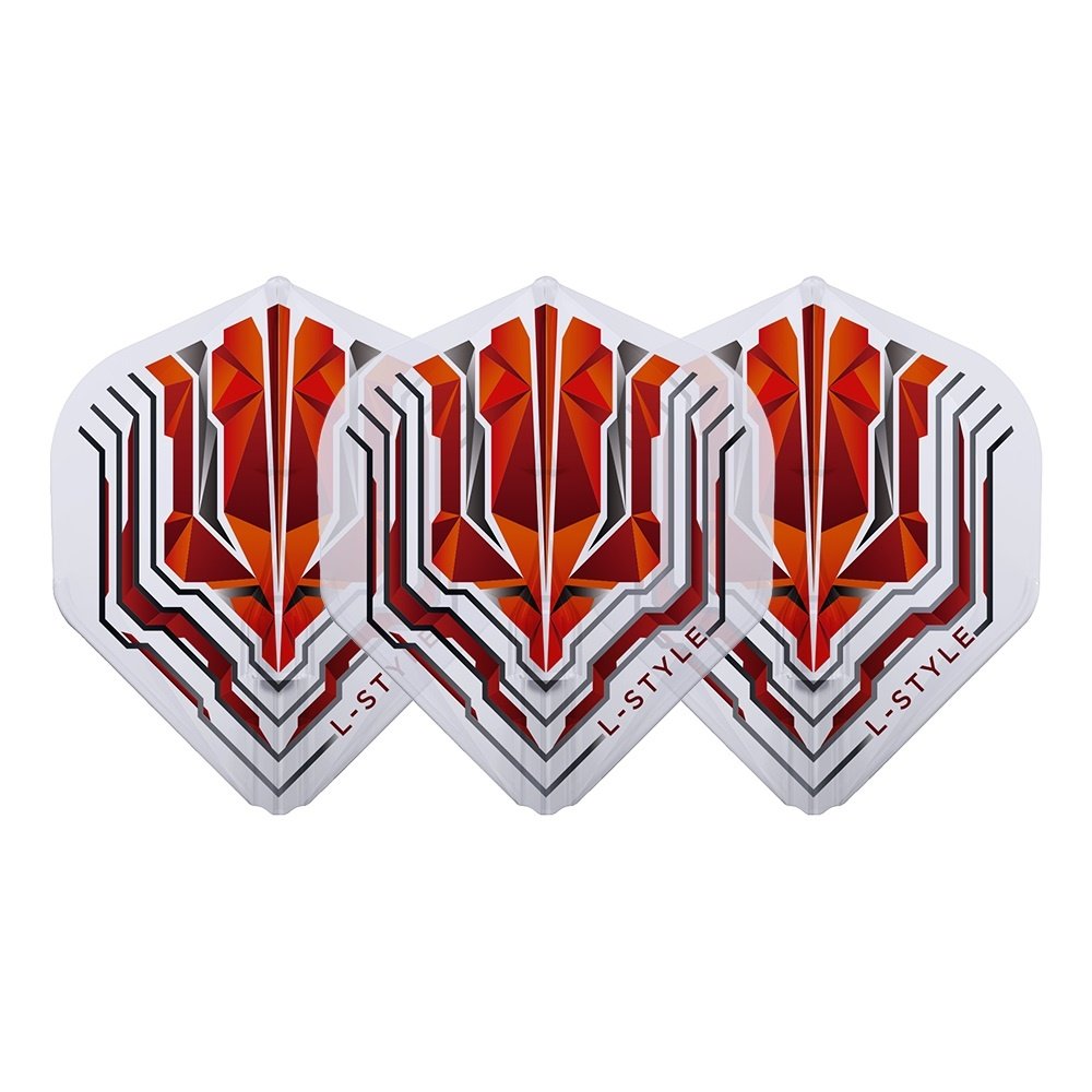 L-Style Champagne Flight EZ L1 Standard Origin Series Clear Red Darts Flights