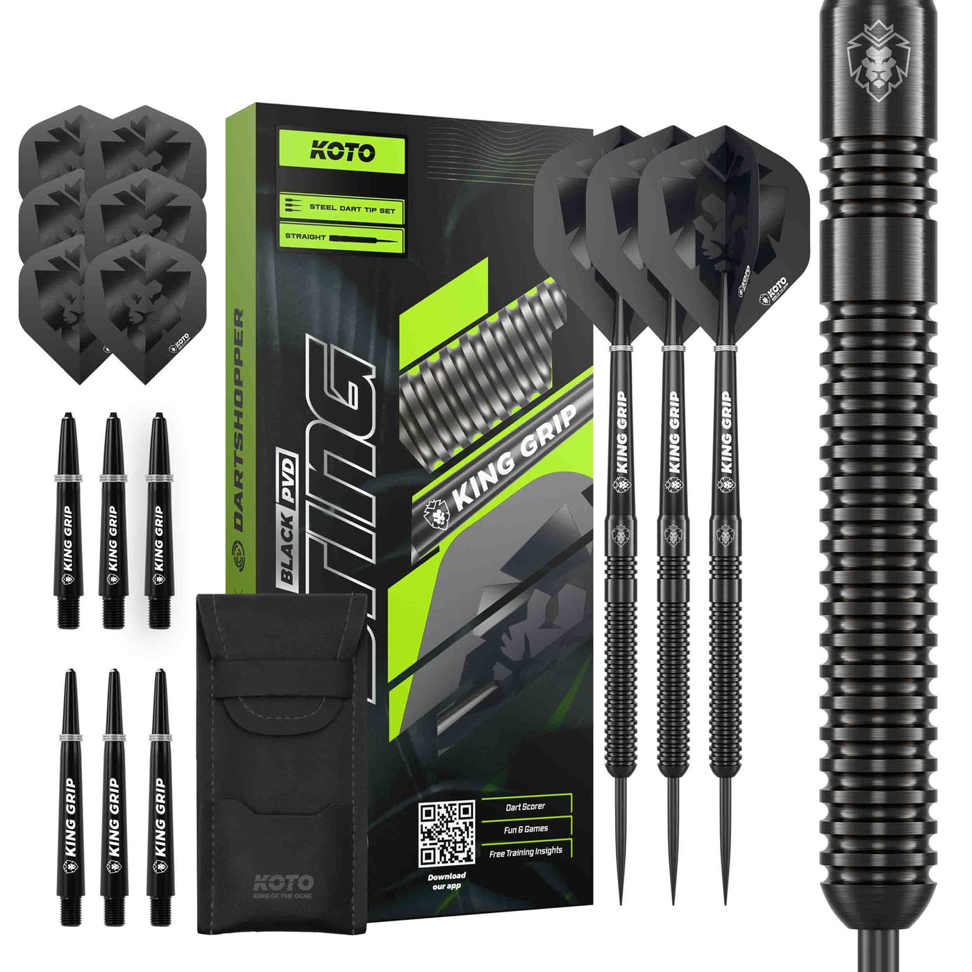 KOTO Sting Black Straight 90% - Lotki do Darta