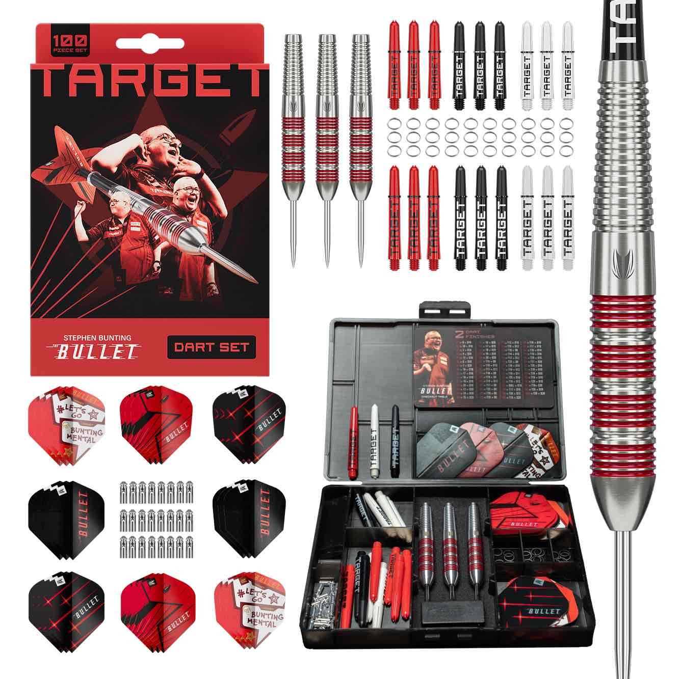 Target Stephen Bunting Brass Set 100 Kappaletta - Darts Tikat